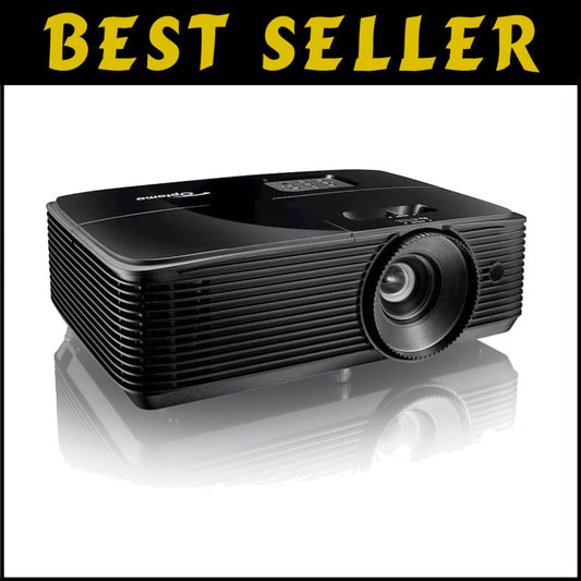 Versatile 3600 Lumens DLP Projector for Gaming & Movies, 1:1 Zoom Functionality
