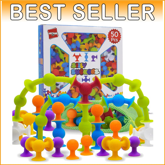 50 Pcs Vibrant Suction Cup Bath Toys - Fun Educational STEM Play for Toddlers