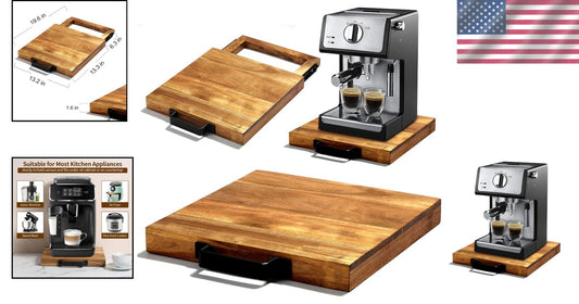 Effortless Acacia Wood Sliding Tray: Organize Your Kitchen Countertop Like a Pro