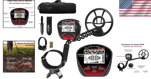 Durable Gold & Silver Metal Detector with Waterproof Coil - Easy-to-Use Design