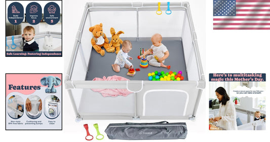 Sturdy Baby Playpen with No-Gap Design - Safe Play Space for Your Toddler 50x50