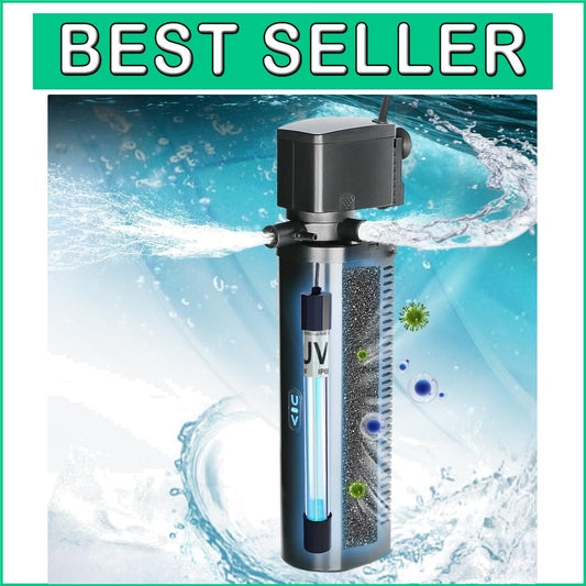 Aquarium U-V Filter for 75-200 Gallons - Eliminates Algae & Odors Effortlessly