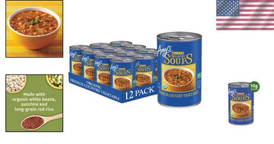 Quick & Delicious Vegan French Country Soup – Organic 12-Pack by Amy's Kitchen