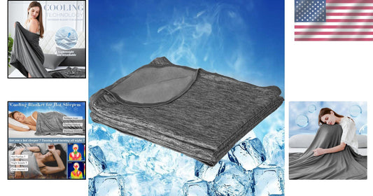 Arc-Chill Cooling Blanket: 51x67in Lightweight Throw for Hot Summer Comfort