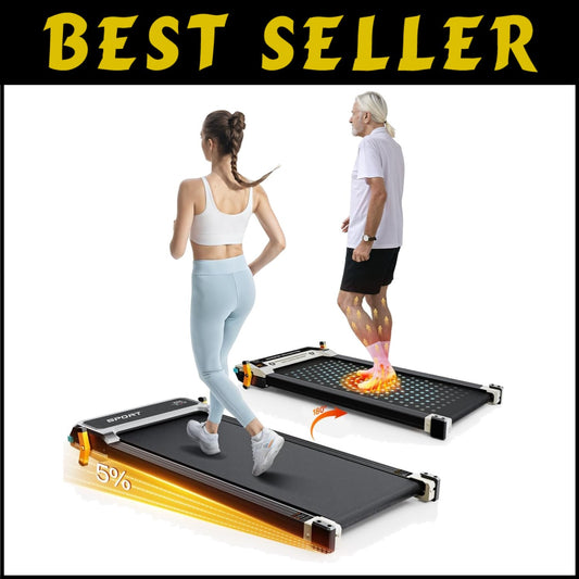 Quiet 2.5HP Multi-Function Treadmill with Incline & Foot Massage for All Users