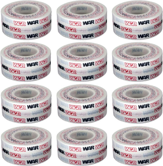 Athletic Fight Tape 12 Rolls - Easy Tear 0.5" Finger & Wrist Wrap for Training