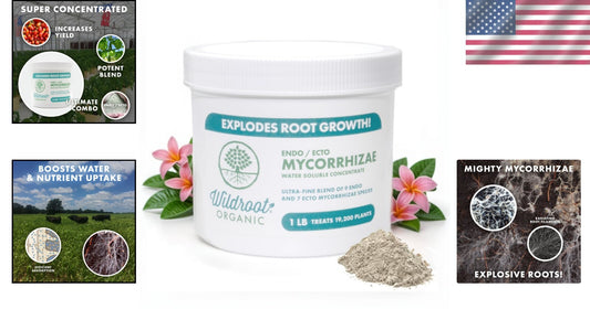 16 Species Mycorrhizae Inoculant - 1 lb Enhances Plant Growth & Saves Water