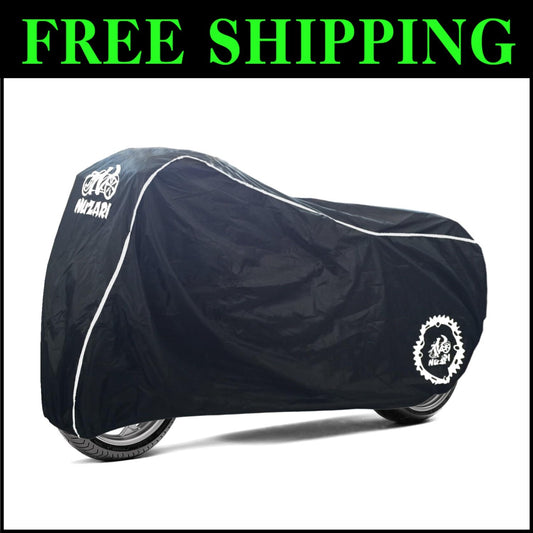All-Weather Motorcycle Cover - Heavy-Duty, Waterproof Fit for Bikes up to 90in