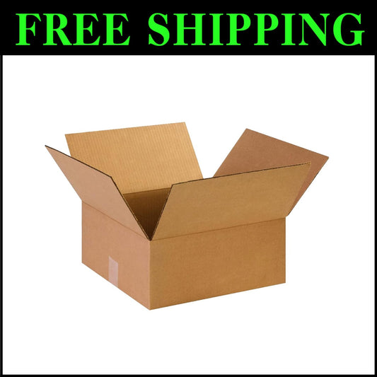Versatile 14x14x6 Corrugated Cardboard Boxes | Heavy-Duty, Reusable, 25 Pack