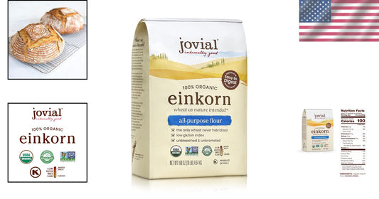 Unbleached Organic Einkorn Flour for Sourdough, Pizza, and Pasta – High Protein