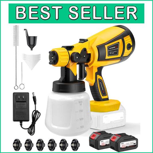 Effortless 650W Paint Sprayer with Dual Batteries & Easy Clean for Home Projects