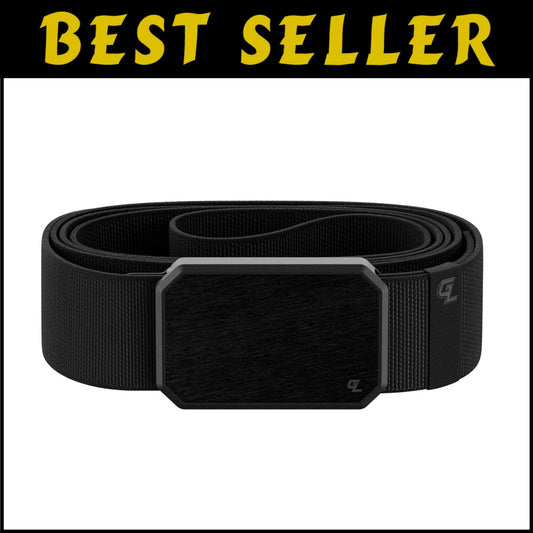 Groove Belt Men's Stretch Nylon Belt with Magnetic Buckle - Lifetime Coverage