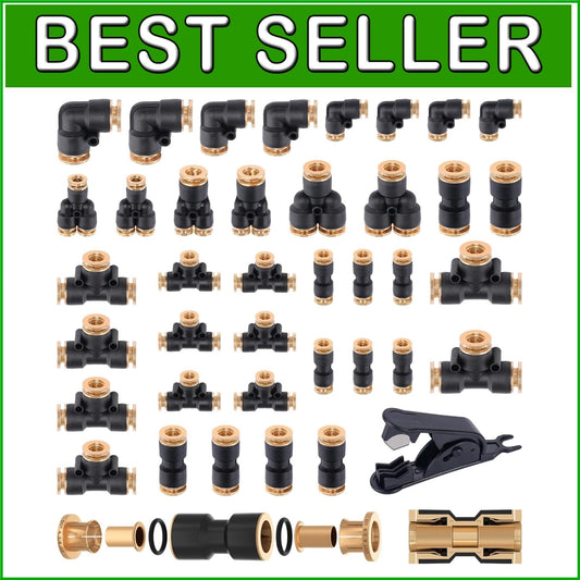 39 PCS DOT Brass Air Line Quick Connect Fittings for Trucks & Equipment Repair