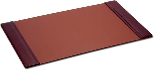 Luxurious 34” x 20” Leather Desk Mat - Stylish Side Rails for Organization