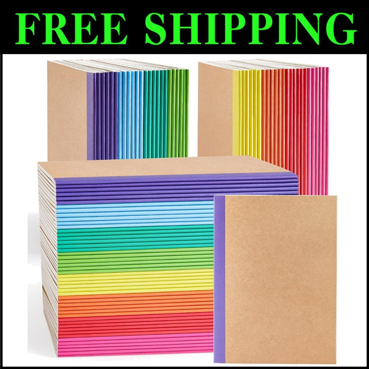 Durable and Colorful 96-Pack Lined Notebooks - Ideal for Notes & Journaling