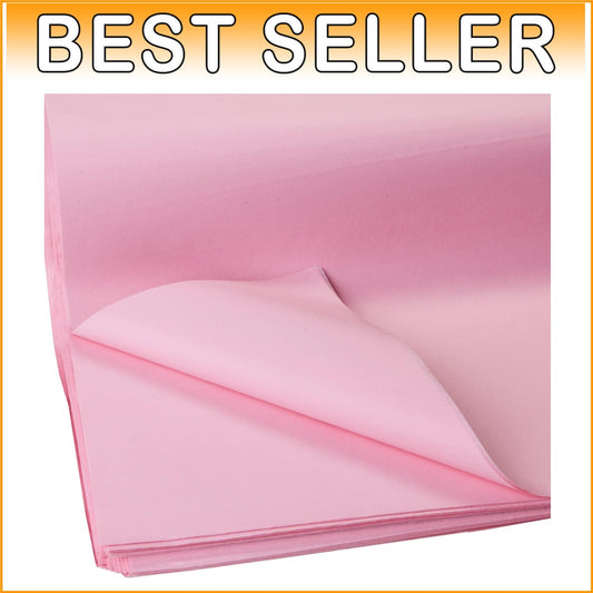 Bulk Pastel Pink 480-Sheet Recycled Tissue Paper, 20" x 30" Eco-Friendly Sheets