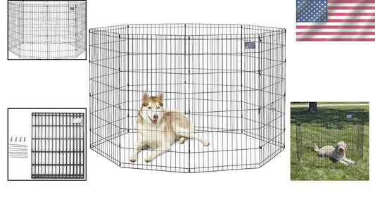 Secure & Spacious Pet Exercise Pen, 24" W x 48" H - Ideal for Indoor/Outdoor Use