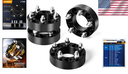 Forged Wheel Spacers 5x4.5" with DACROMAT Bolts - Enhance Jeep Performance