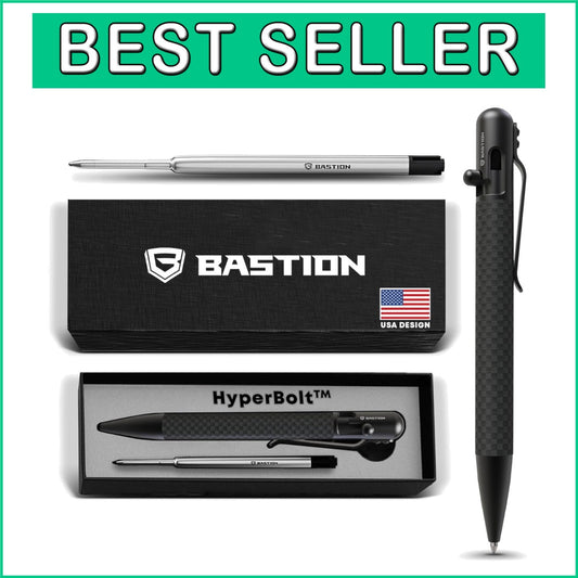 Durable Carbon Fiber Bolt Action Ballpoint Pen - Perfect Gift for Professionals