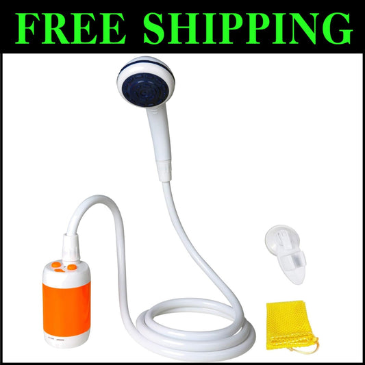 Versatile Electric Shower System with Rechargeable Battery for Pets & Camping