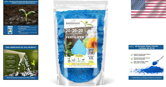 20-20-20 Water-Soluble Fertilizer Powder for Vibrant Indoor & Outdoor Plants