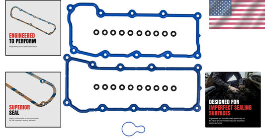Cork-Rubber Engine Valve Cover Gasket Set - Fits Jeep Liberty & Dodge Models