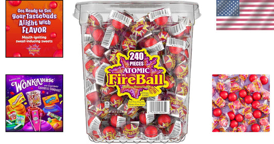 Experience the Heat: 240 Atomic Fireball Cinnamon Candies, Individually Wrapped