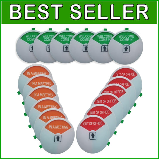 6-Pack Acrylic Privacy Signs: Welcome, In a Meeting, Out of Office - Easy Mount