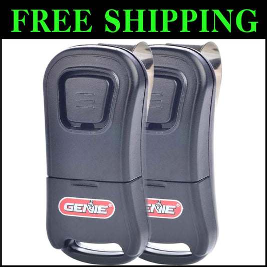 2-Pack Single Button Garage Door Remotes - Intellicode Compatible & Secure