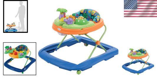 Baby Walker with Lights, Sounds, and Adjustable Height for Growing Infants