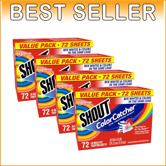 Color Catcher Sheets - Mixed Wash Solution for Efficient Laundry (144 Sheets)