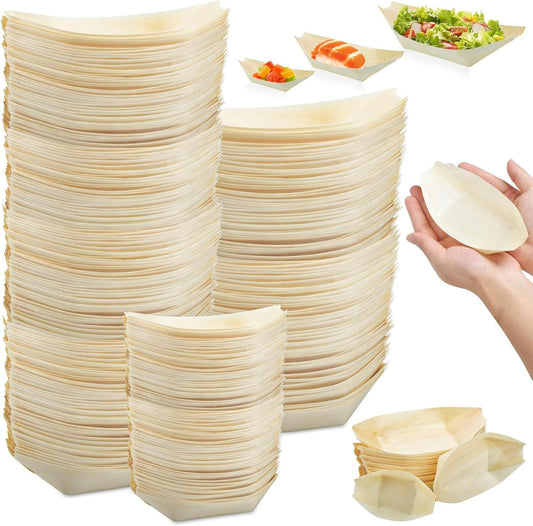 Versatile 500 Count Bamboo Plates - Perfect Boat Plates for Catering & Parties