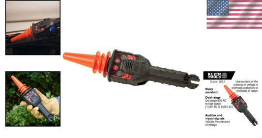 Robust Dual-Range Voltage Tester - Non-Contact, Water Resistant, Easy Readings