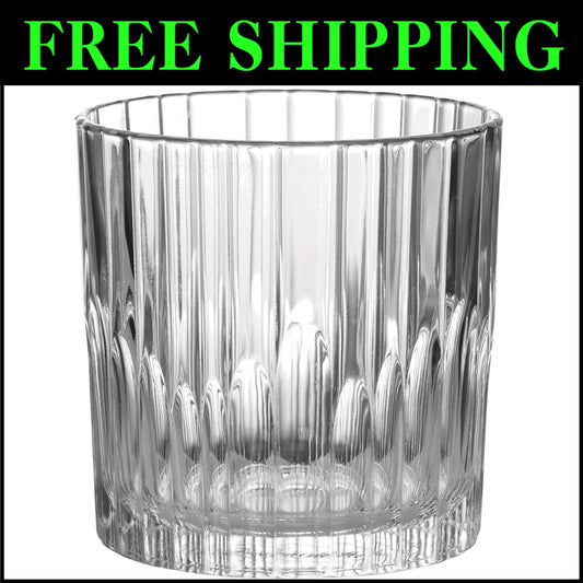 Elegant Manhattan Glass Tumbler Set of 6 - BPA Free, 10.87oz, Made in France