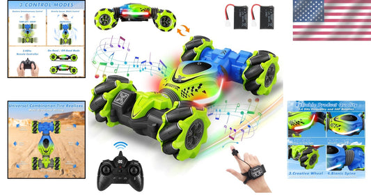 2.4GHz Gesture Sensing RC Stunt Car - 360° Rotation & Lights for Boys/Girls