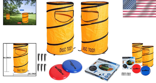 Durable Disc Toss Game Set - 2 Targets & 10 Pieces for Outdoor Gatherings