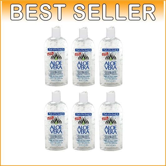 Aloe Vera Gel Pump - 24oz, 6 Pack, Protective Moisturizer for All Skin Types