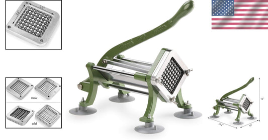 Commercial Grade French Fry Cutter with Suction Feet - 3/8" Heavy-Duty Design