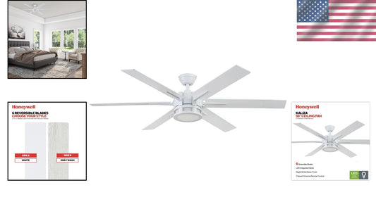 Reversible 56-Inch Ceiling Fan with LED Light and Remote – Perfect for Any Room