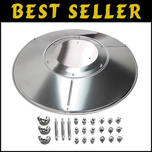 Universal Fit Aluminum Patio Heater Reflector Shield - Easy Installation, 33"