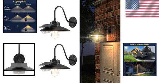 IP65 Waterproof Vintage Solar Wall Light with 3 Lighting Modes & Remote Control