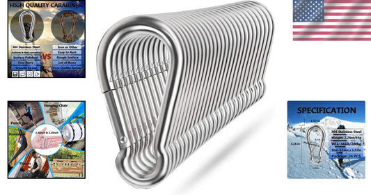 Heavy Duty 24-Pack Spring Snap Hooks - Secure Connectors for Outdoor Adventures