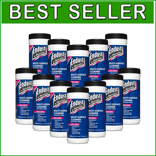 Anti-Static Electronics Cleaning Wipes - 70 Pre-Moistened Wipes - Non-Toxic