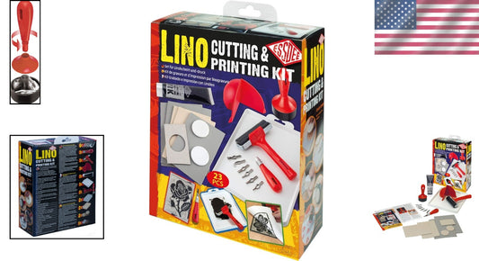 22-Piece Lino Cutting & Printing Kit with Unique Art Supplies for All Seasons