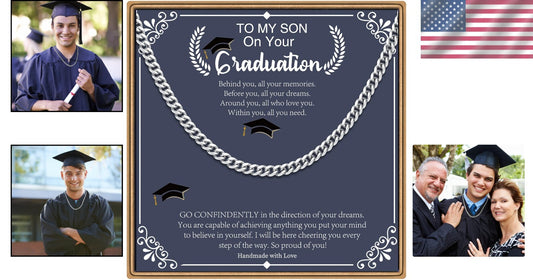 Men's 20in Cuban Link Chain - Stylish Graduation Gift for Dad, Son, or Uncle