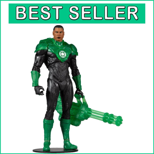 DC Multiverse John Stewart Green Lantern Action Figure with Collectible Art Card