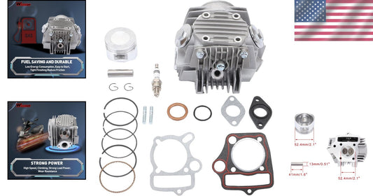 Engine Performance Upgrade: 66mm Valves and Piston Kit for 110cc Dirt Bikes