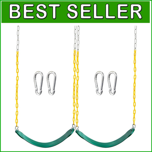 Premium 66" Heavy Duty Green Swing Seats - Ideal for Outdoor Playgrounds