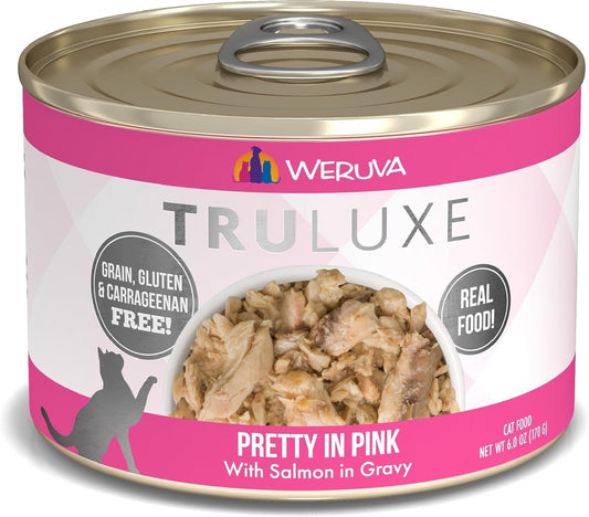 Luxury Grain-Free Salmon Cat Food in Gravy - Convenient 6oz Can Pack of 24