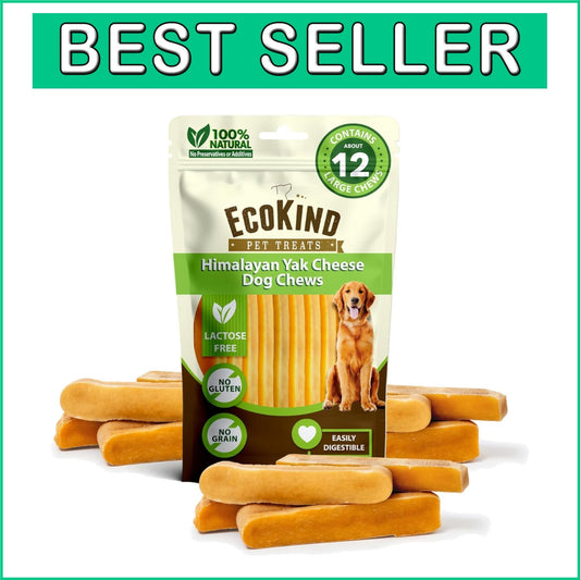 EcoKind Yak Cheese Dog Chews - All-Natural 3 lb, Perfect for Aggressive Chewers